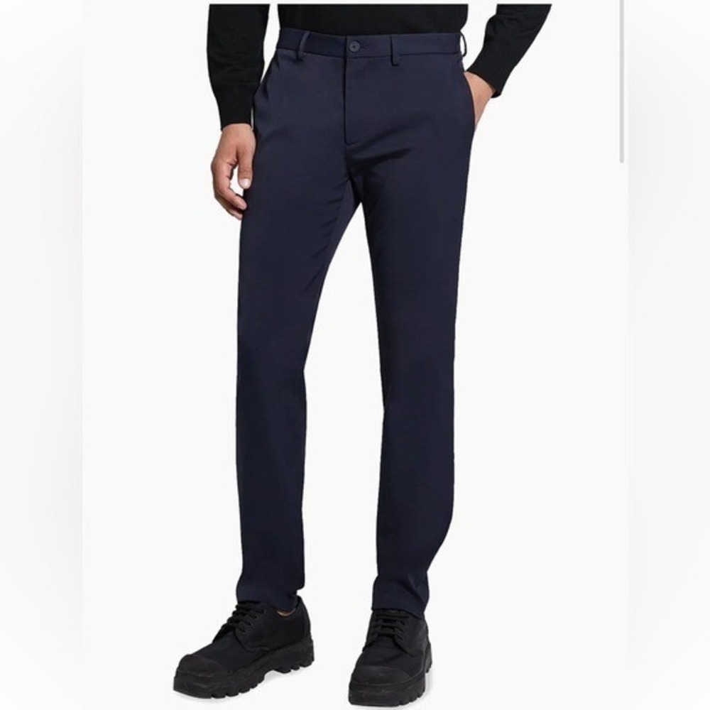 Theory Zaine Neoteric Slim-Fit Pants Navy Blue Size 32x28